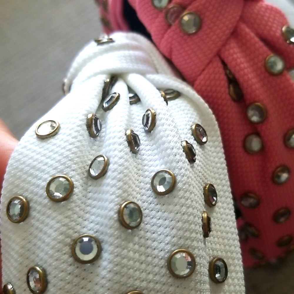 Fashion hairband Knotted Headbands for Women Hair Twist Rhinestone Top Knot ... - Picture 3 of 4